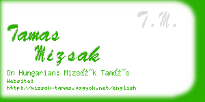 tamas mizsak business card